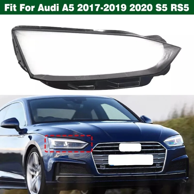 Right Headlight Lens Lampshade Shell Cover Cap Glue For Audi A5 S5 RS5 2017-2020