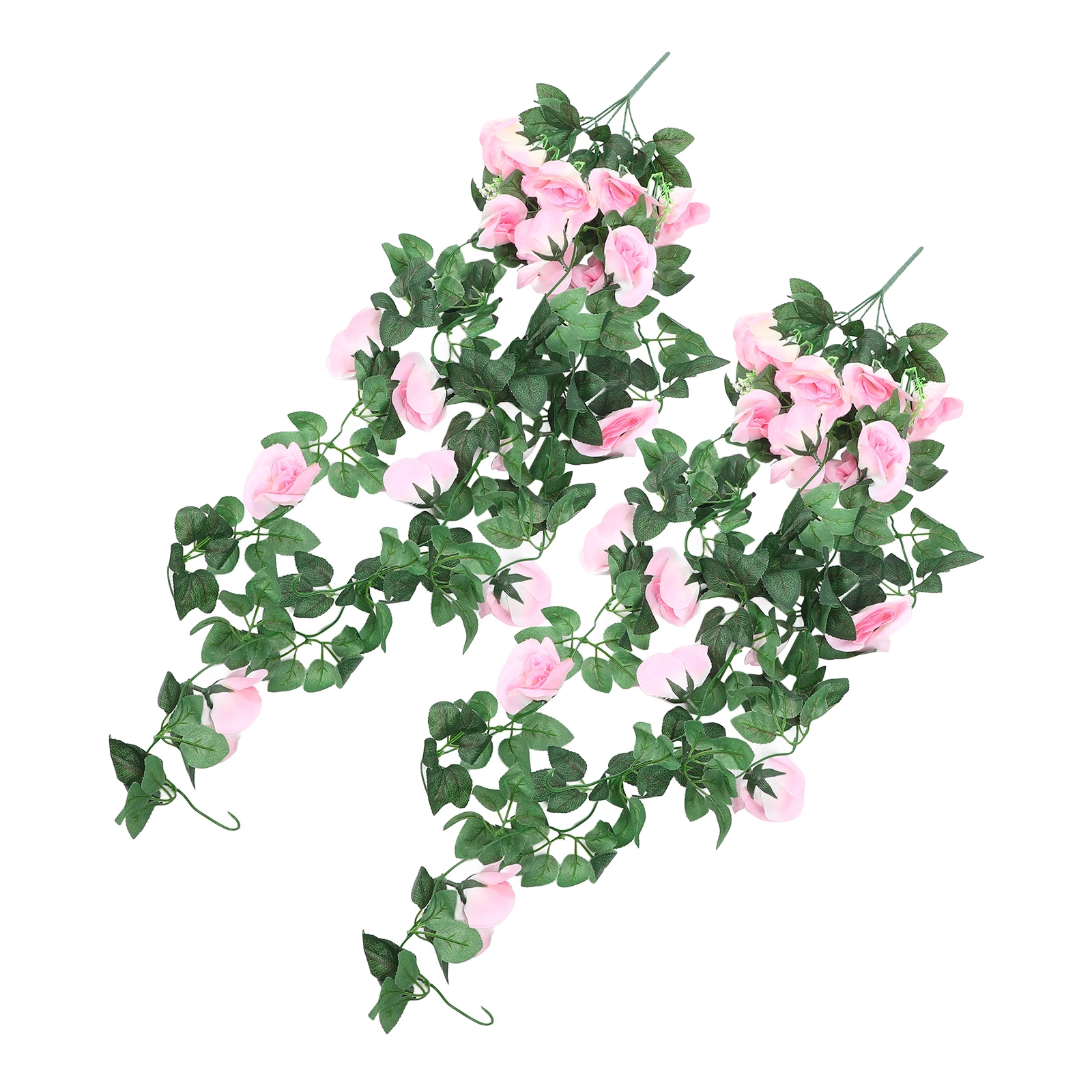 

2Pcs 90cm Pink Artificial Rose Garland Decorative Plant Vine Home Office Party artificial rose garland home flower decor
