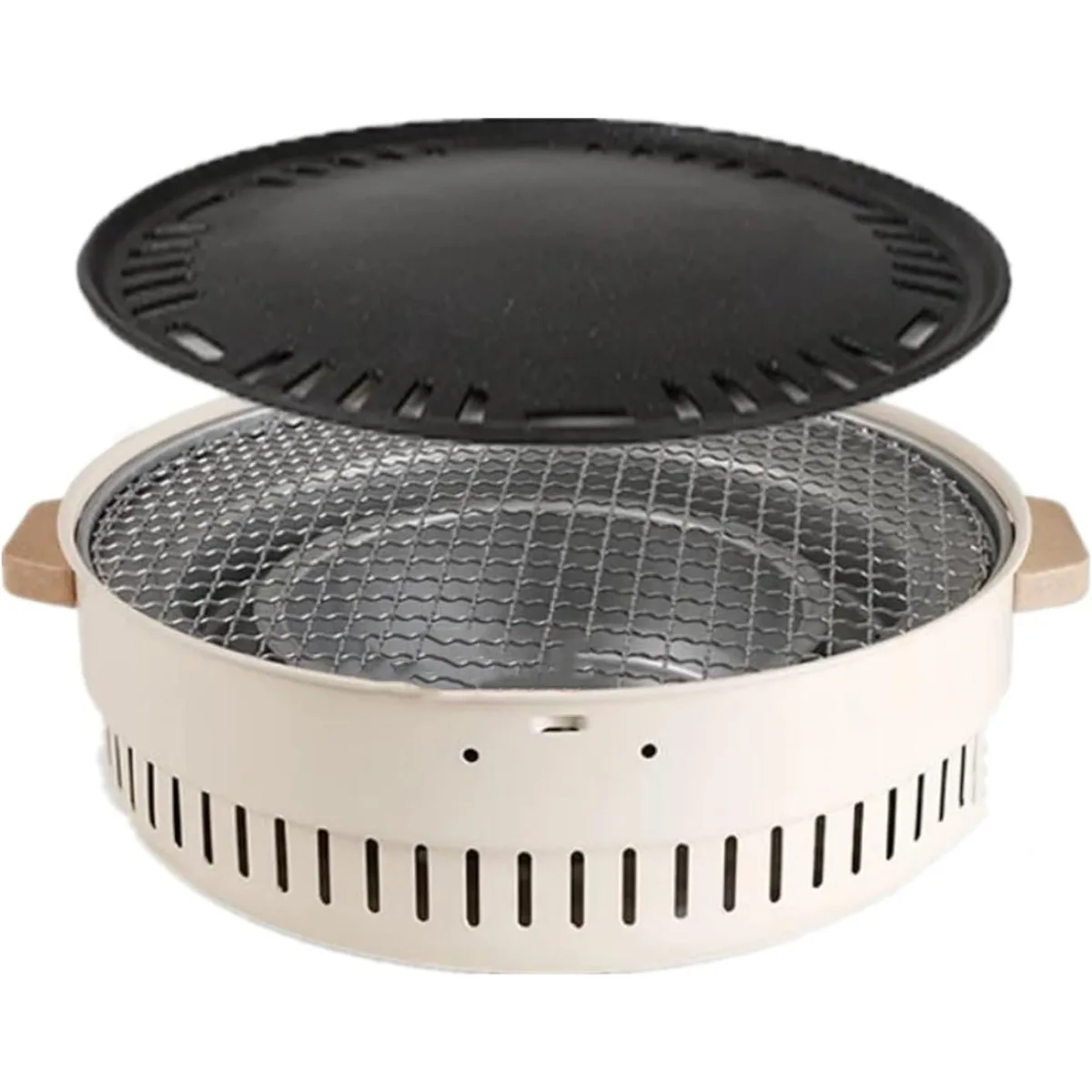 

Портативный гриль-барбекю, настольный угольный гриль, гриль-барбекю из нержавеющей стали для курильщика на открытом воздухе/в помещении, пикника, сада, террасы