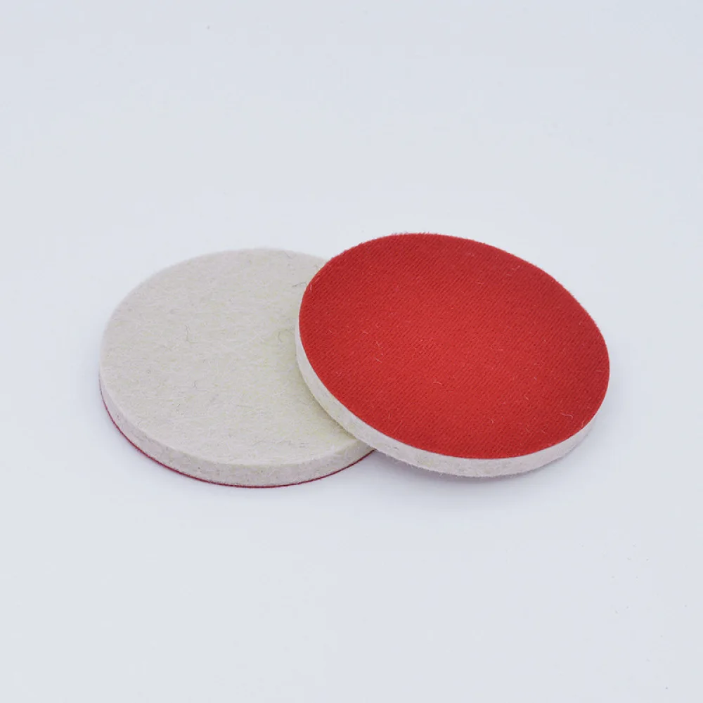 Heavy Duty Wool Polishing Disc Felt Buffing Pad Hook And Loop Attachment For Angle Grinder Efficient Surface Care