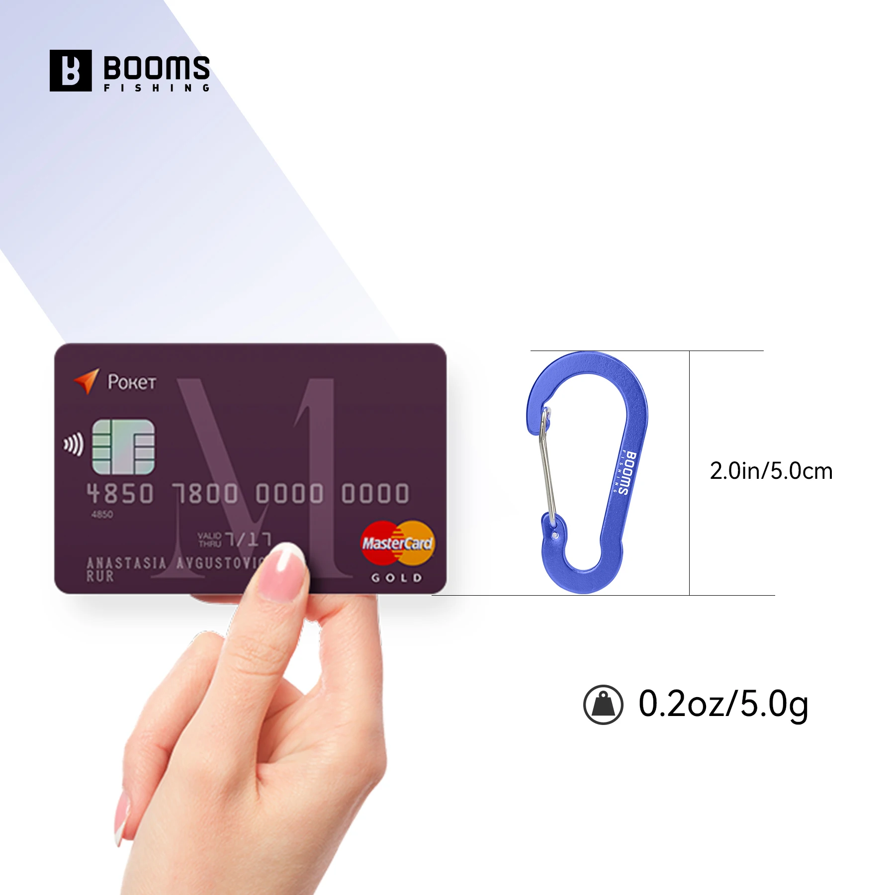 Booms Fishing Multi Tool 6Pcs 5cm D-ring Aluminum Alloy Carabiner Clip Outdoor Travel Hook Buckle Karabiner Camp Equipment