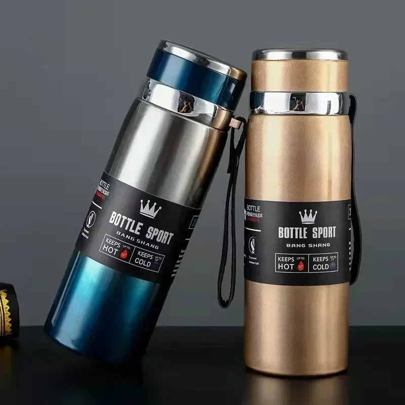 1L bouteille d'eau thermique garder la bouteille d'eau froide et chaude Thermos pour l'eau en acier inoxydable thé café flacons sous vide bouteille Thermos