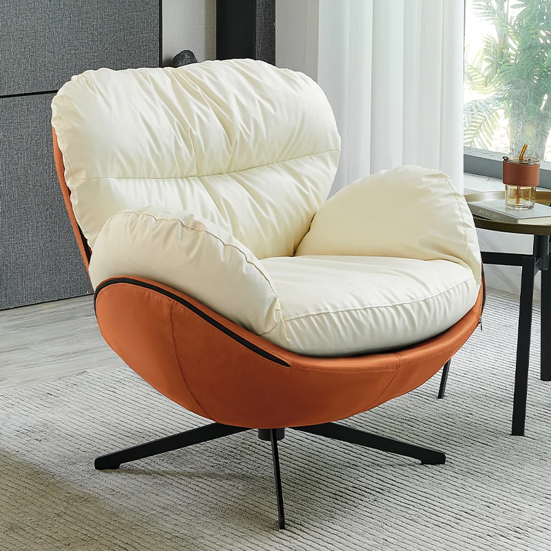 Nordic single sofa chair eggshell chair designer minimalist lazy casual swivel chair