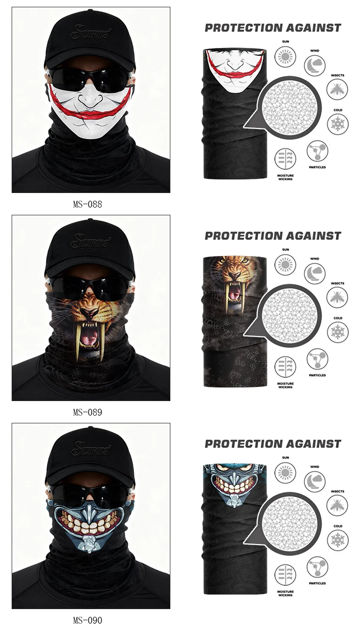 Nahtloser Nackenschutz UV-Schutz Atmungsaktives Bandana Unisex Outdoor-Halstuch für Wandern Klettern Angeln Radfahren Sport – Detail 10