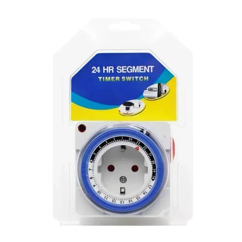 24 Hours EU TimerWiring Harness Switch Timer Plug in Mechanical Grounded Programmable Smart Countdown Switch Socket Indoor