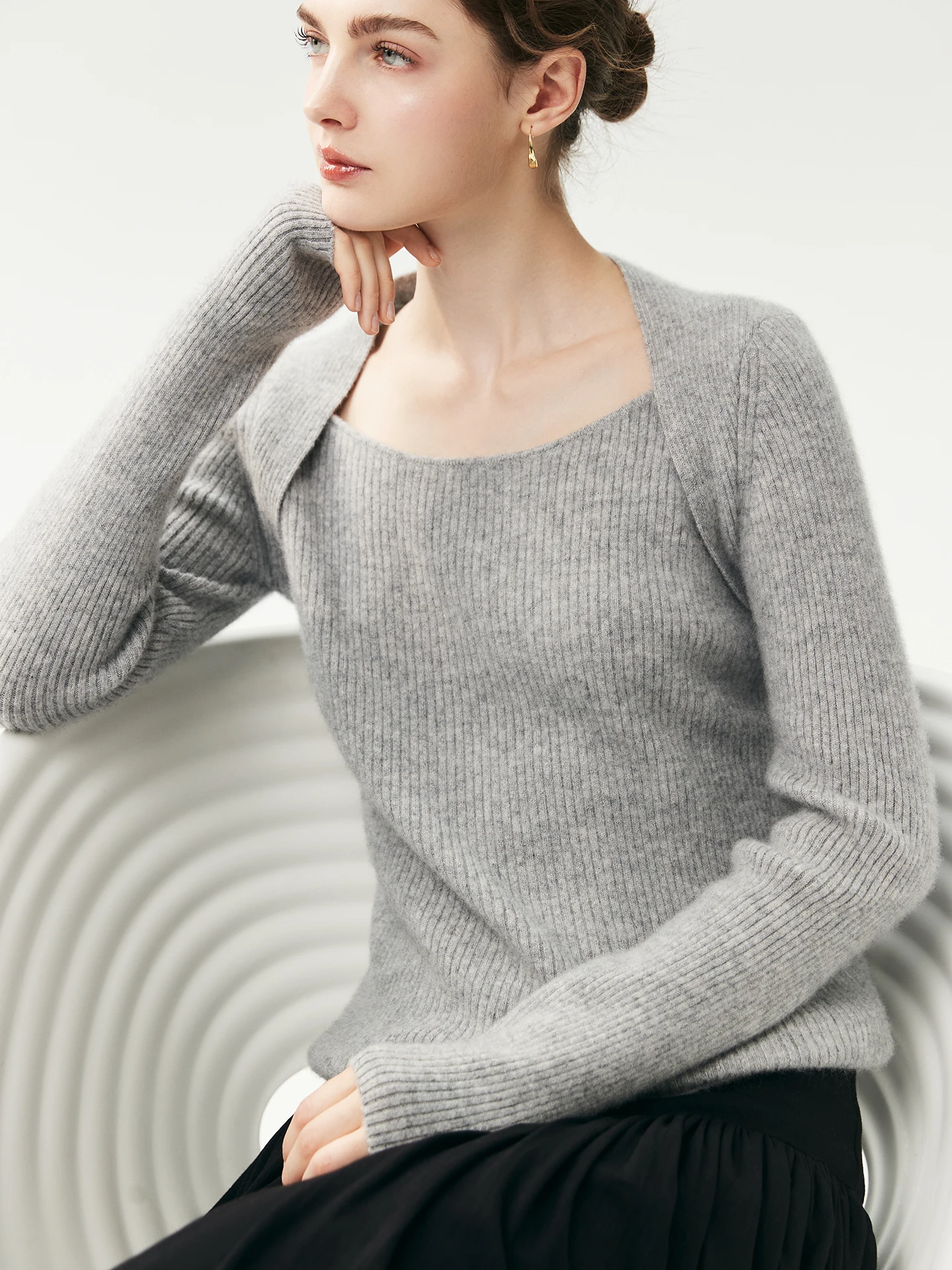 Soft Warm 100% Cashmere Sweater Women Boat‑Neck Slim‑Fit Long Sleeve Pullover Jumper Autumn Winter Ladies Elegant Knitwear Top