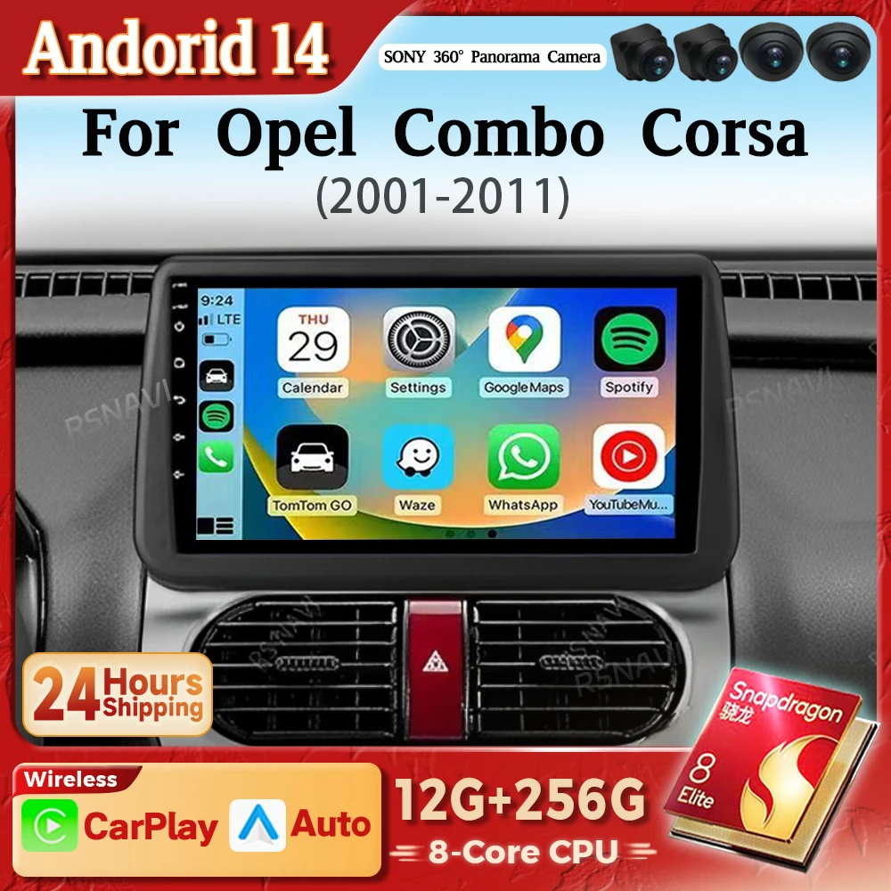 

Android 14 Car Radio Multimedia Player For Opel Combo Corsa Tigra 2001 - 2011 Carplay Auto Screen Autoradio Stereo DSP Head Unit