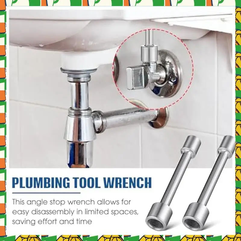

Professional Tool 2Pcs Angle Stop Wrench Angle Stop Removal Tool Angle On Wrench Plumbers Wrench For Installing Compression Angl