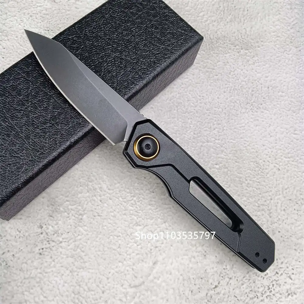 Speedsafe Fast Opening EDC Knife 8Cr13Mov Stonewashed Blade T6 Aircraft Aluminum Handle Outdoor Camping Pocket Folding Knife