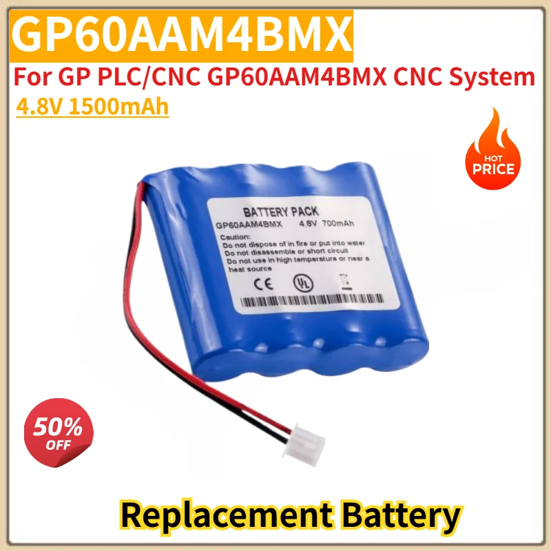 4.8V 1500mAh High Quality Battery GP60AAM4BMX For GP PLC/CNC GP60AAM4BMX CNC System Replacement Battery