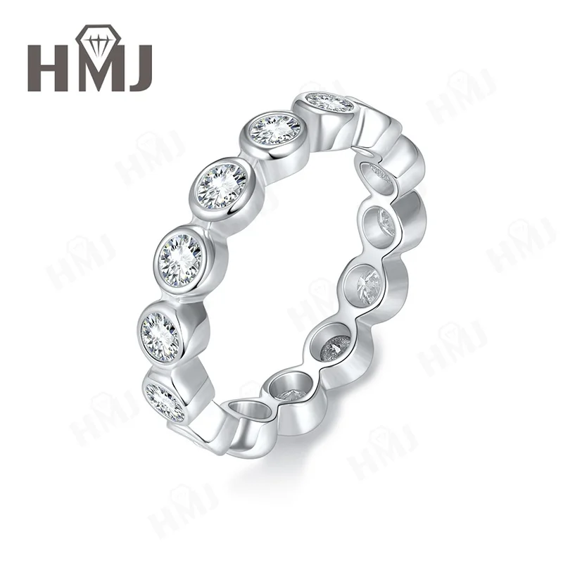 925 فضة خواتم مويسانيتي مختبر الماس D اللون VVS1 وضوح غير يتلاشى اقتراح المشاركة مجوهرات أعلى جودة السحر