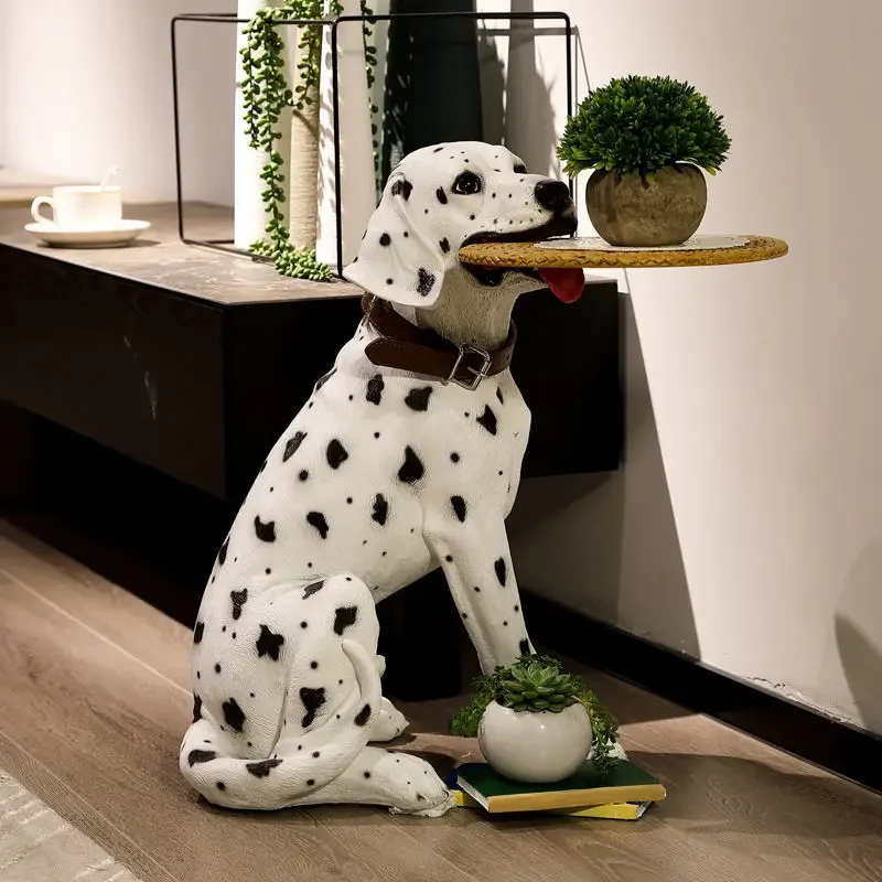 Speckle Dog Home Decorations Sculpture Room Decoration Large Floor ornaments Dog Statue Creative Home Decor Accessories Figurine