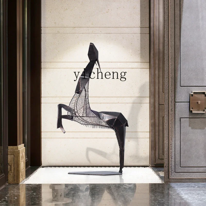 

ZK скульптура олень произведение искусства проход сухая сцена посадка большие украшения аксессуары для украшения дома