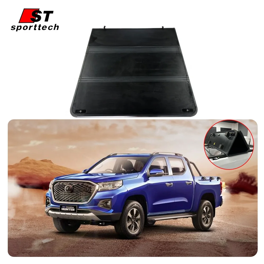 

ST Source the Best Pickup Truck Covers for ChangAn Kaicene Hunter F70 Hot Sale Hard Tri-fold Cover