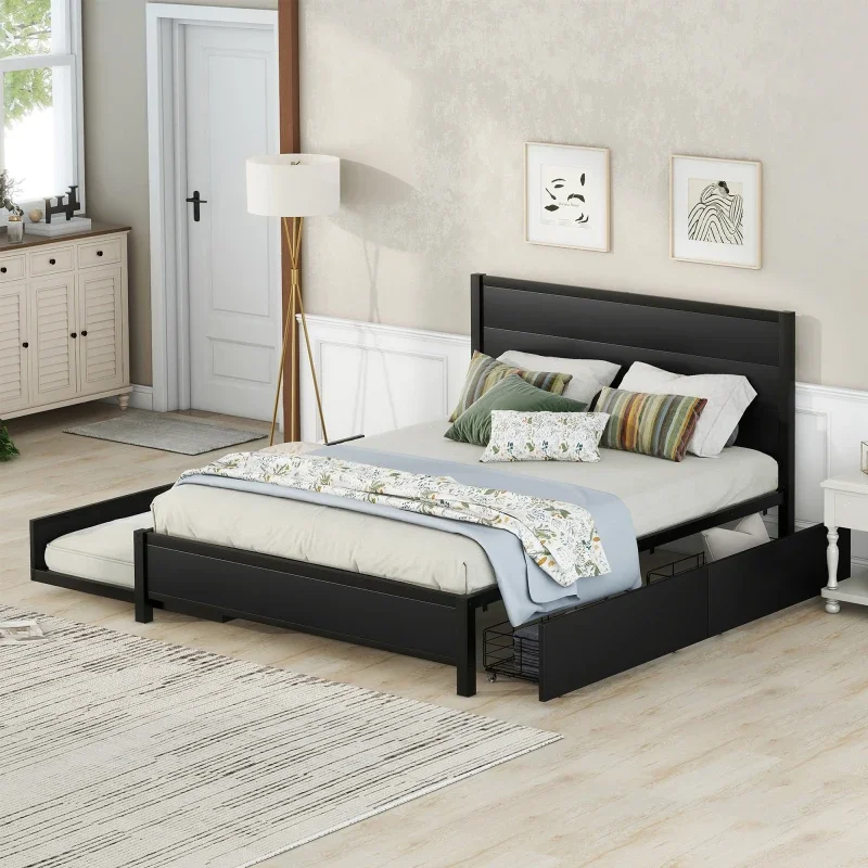 Bedroom upholstered day bed, double bed, modern high-end luxury wedding , single , minimalist style for adults and teen