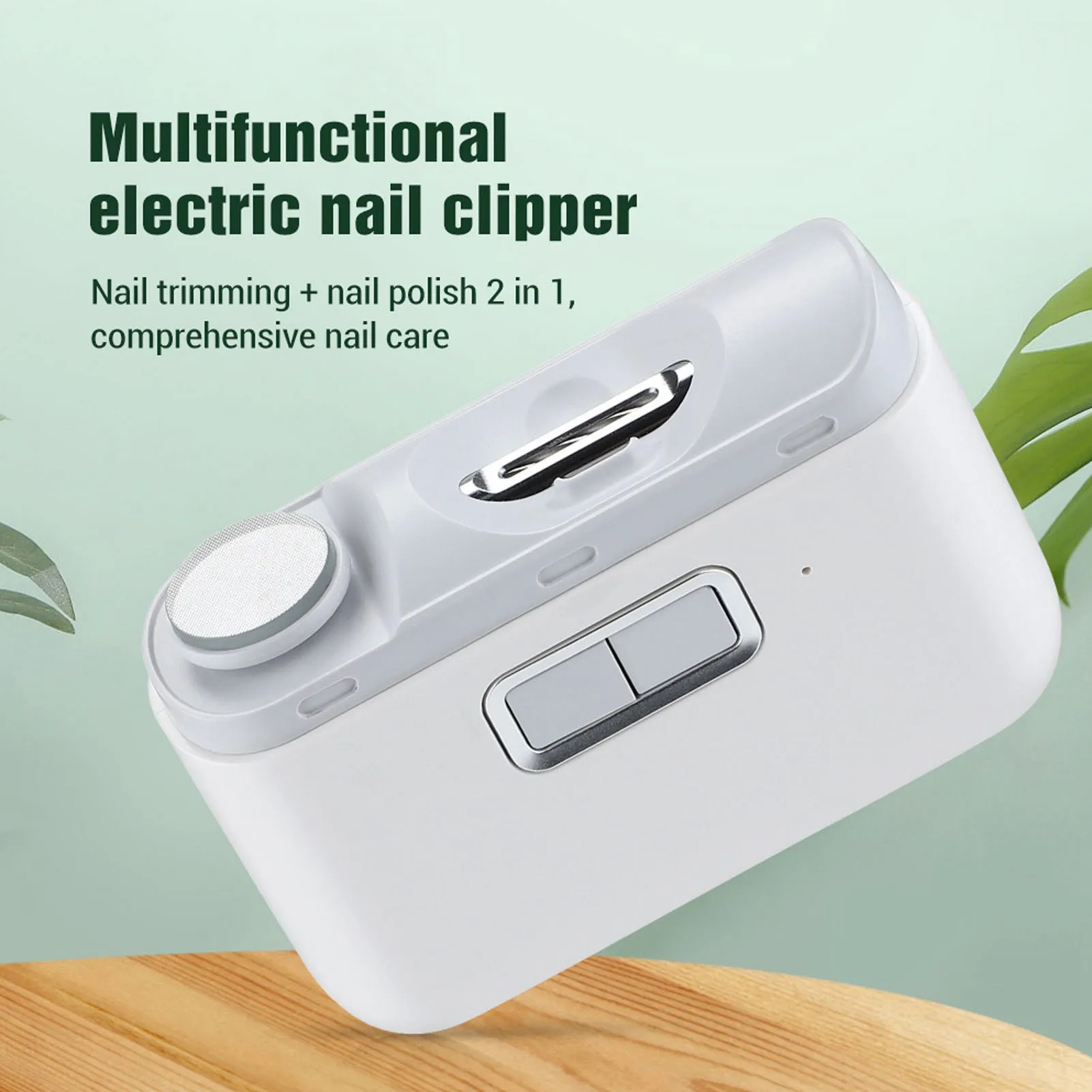 ZK30 2 in 1 Electric Nail Clipper Fast Polishing Automatic Fingernail File Machine for Adults Children