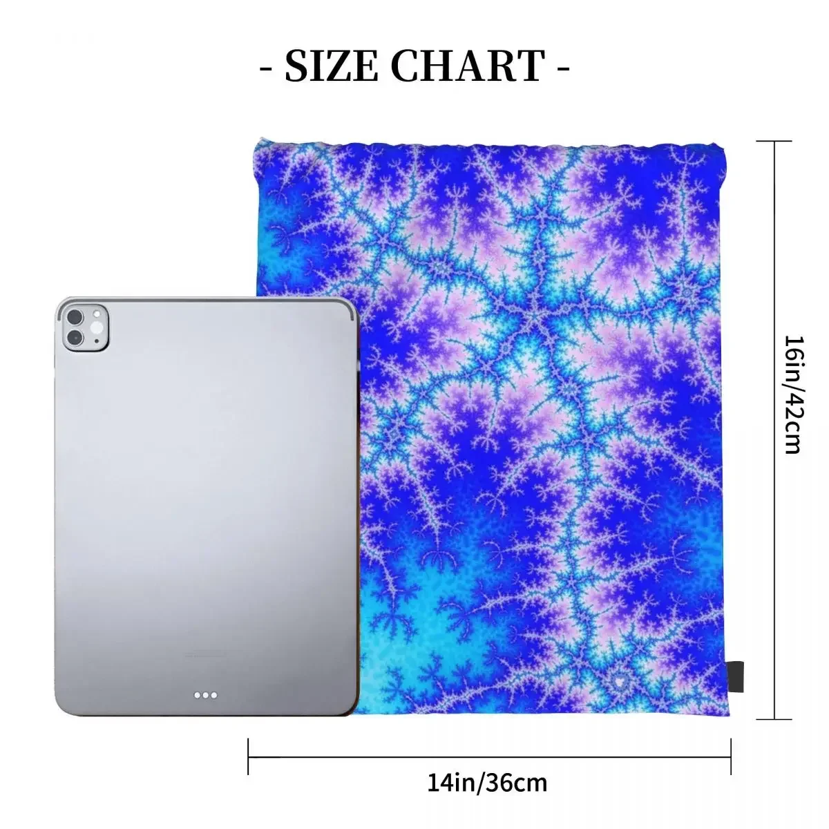 Electric Starfish Fractal Backpacks Casual Portable Drawstring Bags Drawstring Bundle Pocket Shoes BookBag For Man Woman School