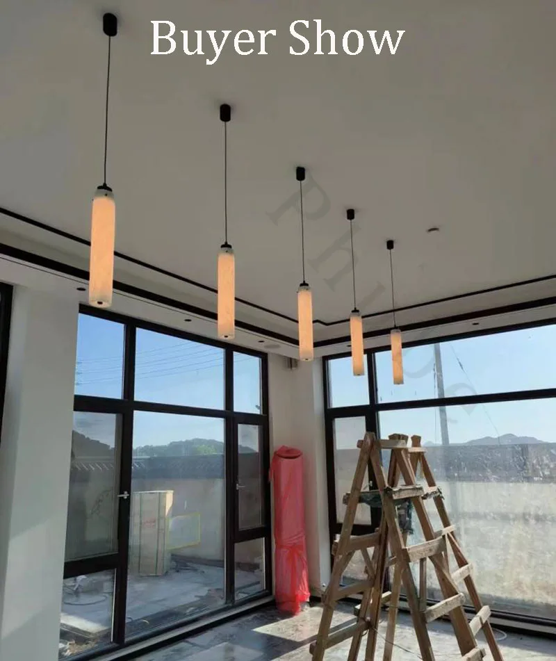 

Spanish Natural Marble Pendant Light Modern Minimalist Hanging lamp Decor Restaurant Dining Room Ceiling Light Fixture