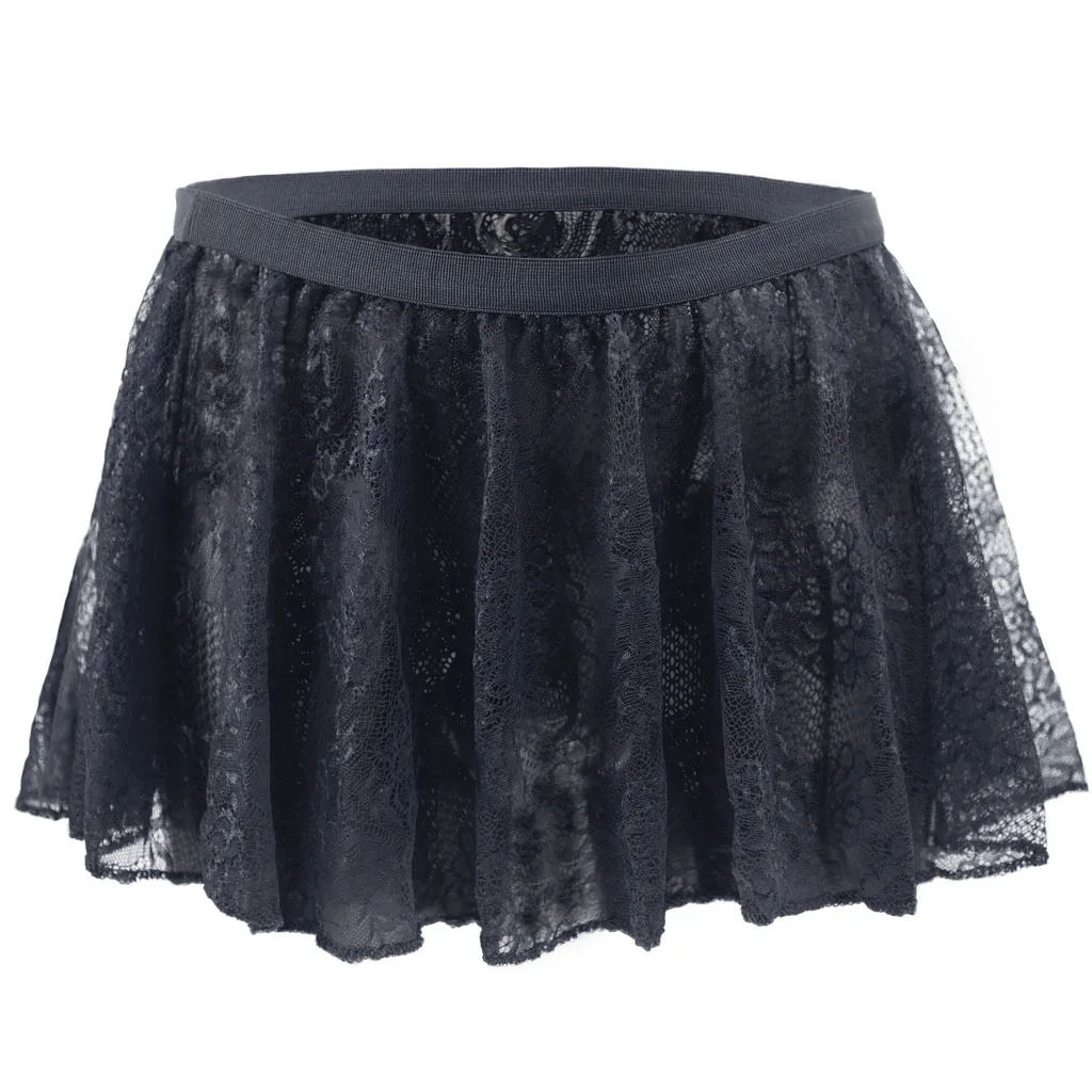 

Men's Erotic Boxy Underwear Sissy Sexy A-line Pleated Skirt Dressing Party Wear Nightwear Crossdressing Costume Gays Lace Shorts