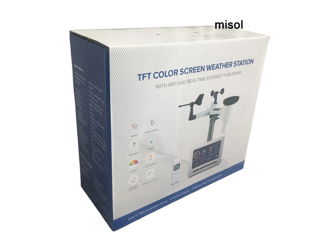 MISOL / Wireless weather station connect to WiFi, upload data to web (wunderground), HP2550-1