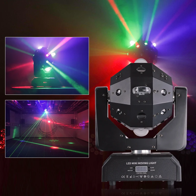 24PCS RGBW 4IN1 LED Football Beam Lights Pole Rotating Magic Ball Moving Head Stage Effect Lighting for DJ DISCO Wedding Party