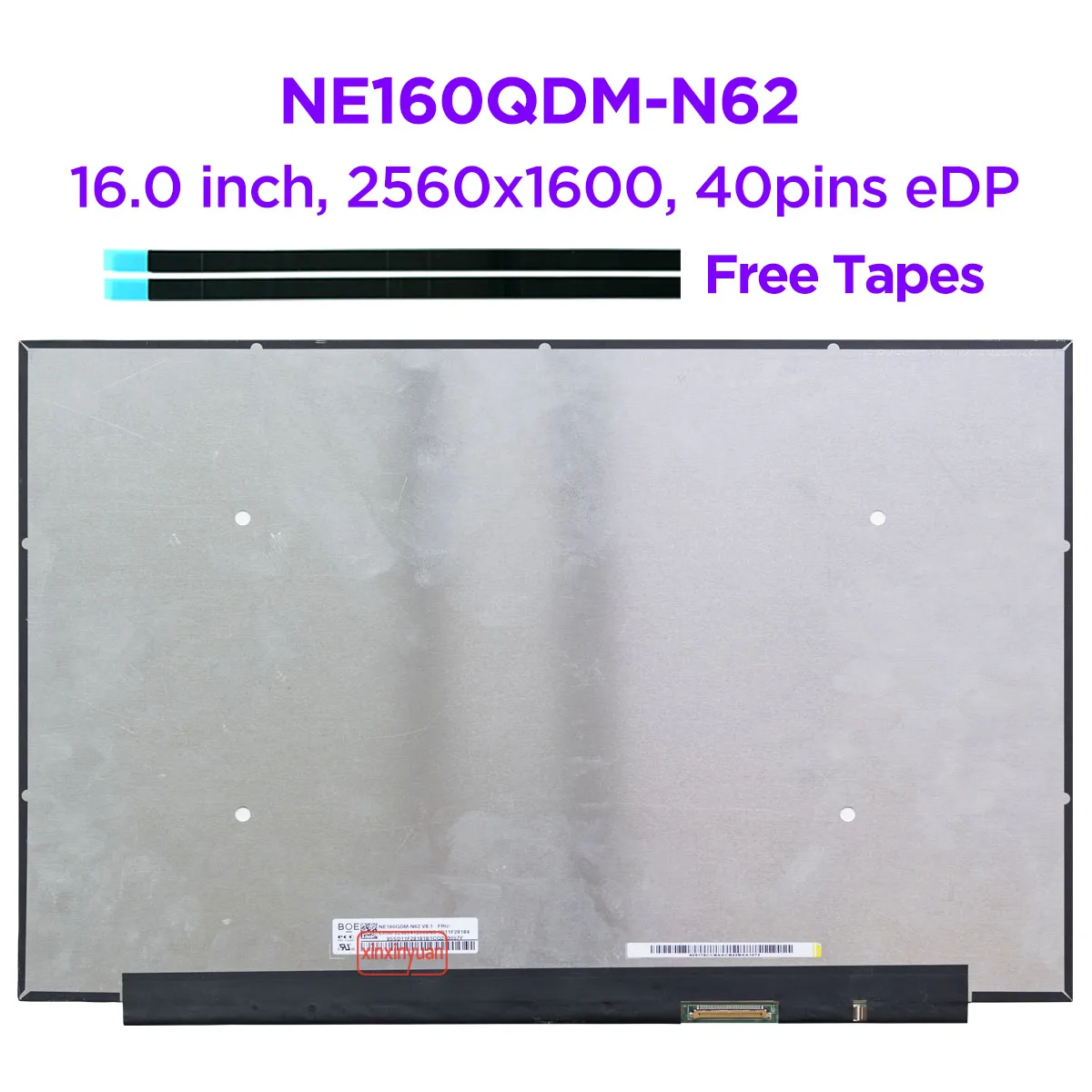 

16.0 Laptop LCD Screen NE160QDM-N62 MNG007DA1-3 for ideapad 5 Pro 16IAH7 Creator 5-16ACH6 ThinkBook 16 G4+ IAP 2560x1600 40pins