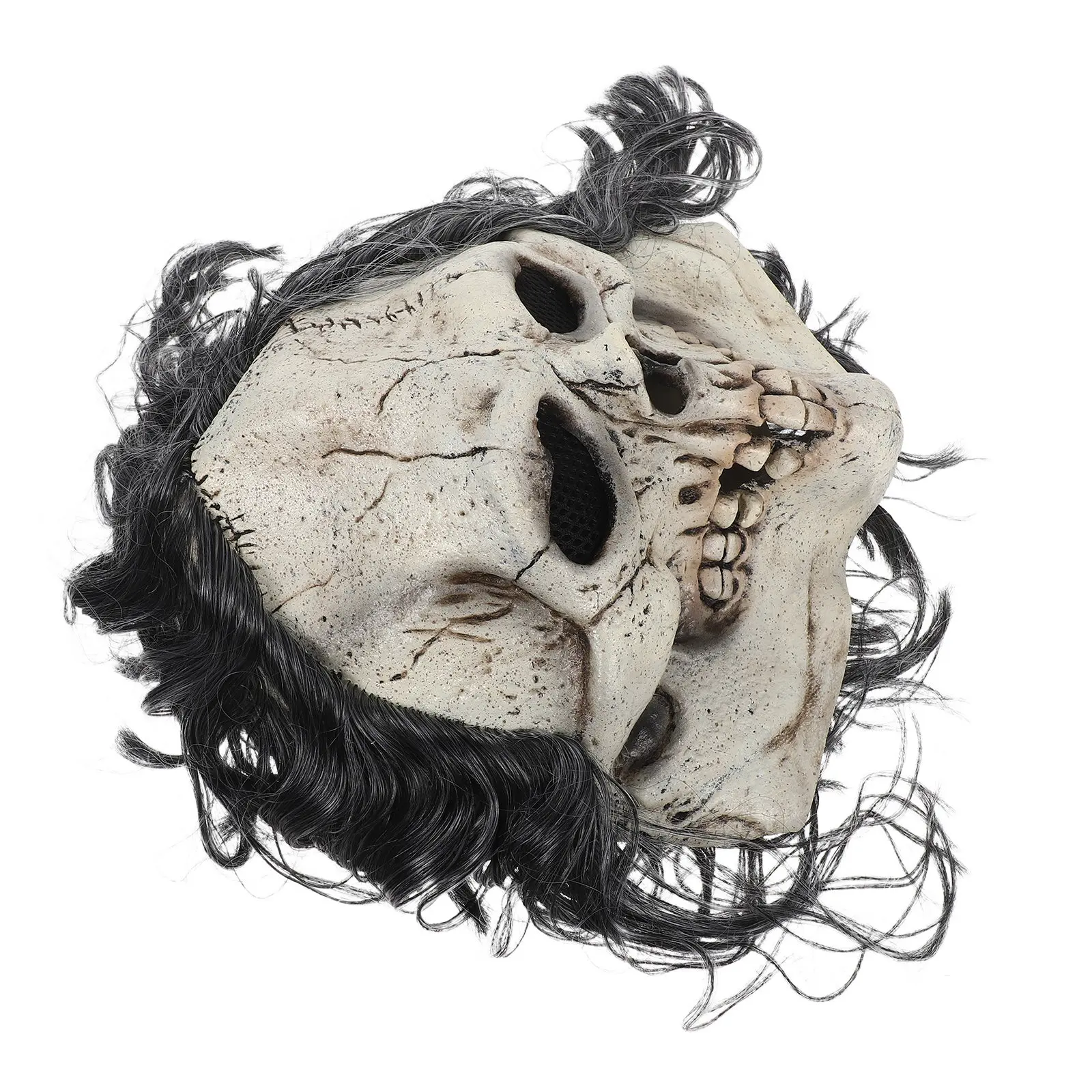 

Латексная маска-череп для Хэллоуина, реалистичная, эластичная, полностью закрывающая голову, для жутких косплеев, вечеринок и декораций в стиле ужасов