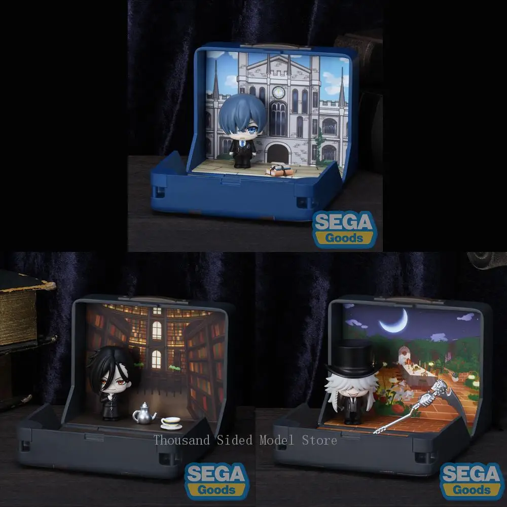 IN Stock Original SEGA Black Butler Ciel Phantomhive Under Taker Sebastian Michaelis Petite World Memories Kawaii Model Toys