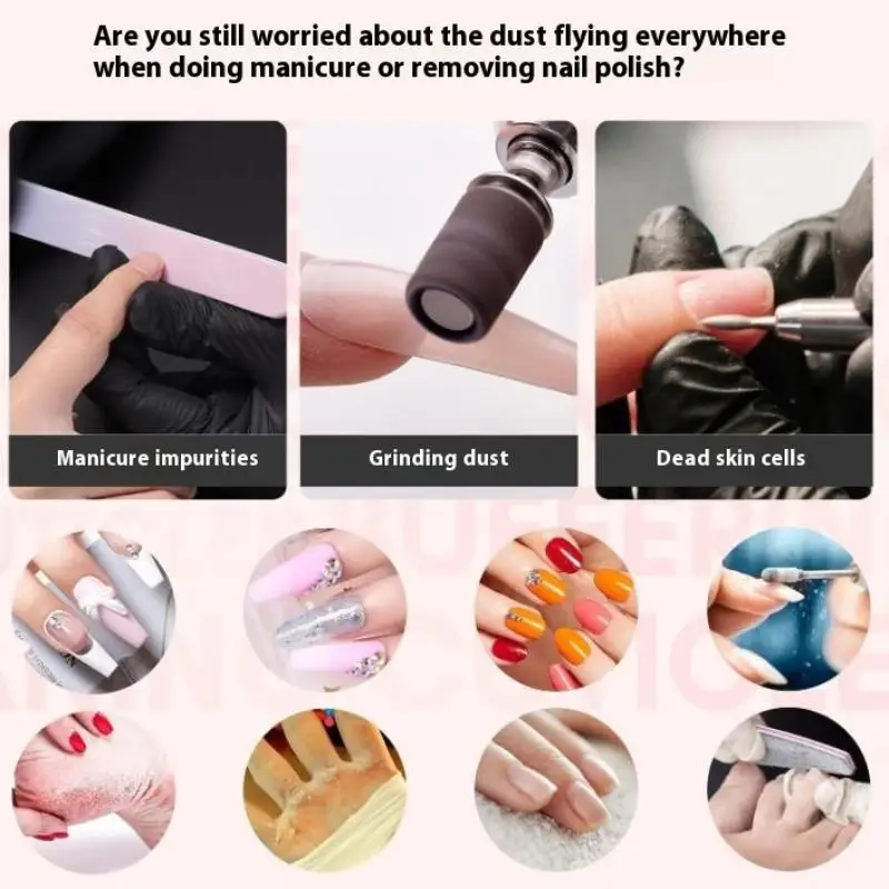 

36000 RPM Super Suction Nail Dust Collector Powerful Nails Dust Extractor Nail Art Manicure Fan Vacuum Cleaner And Filter