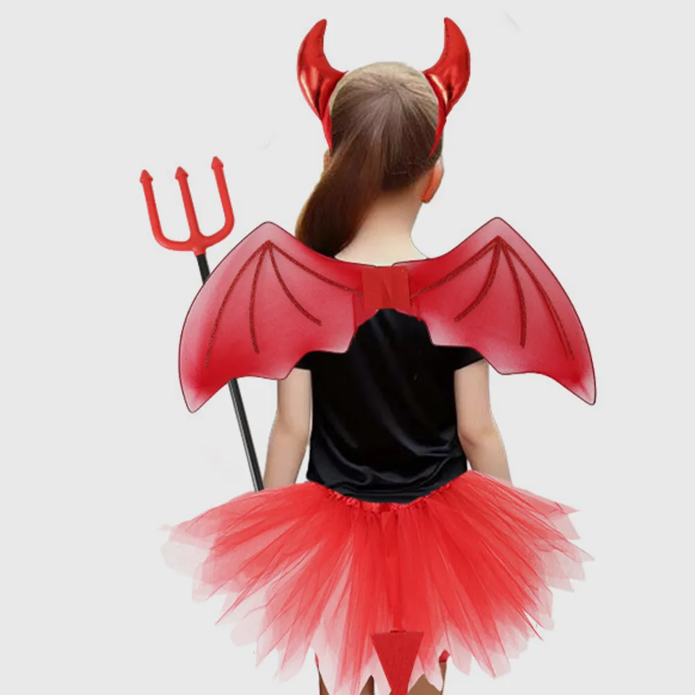 

Комплект костюма дьявола из 1 предмета: юбка, повязка на голову, аксессуары для Хэллоуина и косплея, надежный материал