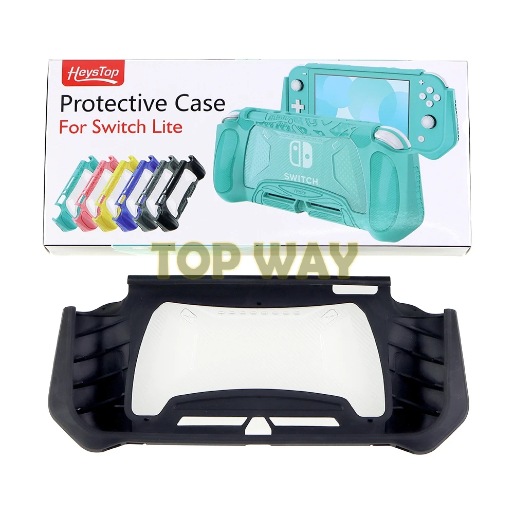 1pc para nintend switch lite volta filme de vidro transparente tpu + material pc capa de pele caso aperto para nintendo switch lite