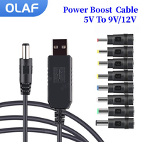 OLAF WiFi to Powerbank Cable Connector USB DC 5V to 9V/12V Cable Boost Converter Step-up Cord for Wifi Router Modem Fan Speaker