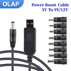 OLAF WiFi to Powerbank Cable Connector USB DC 5V to 9V/12V Cable Boost Converter Step-up Cord for Wifi Router Modem Fan Speaker