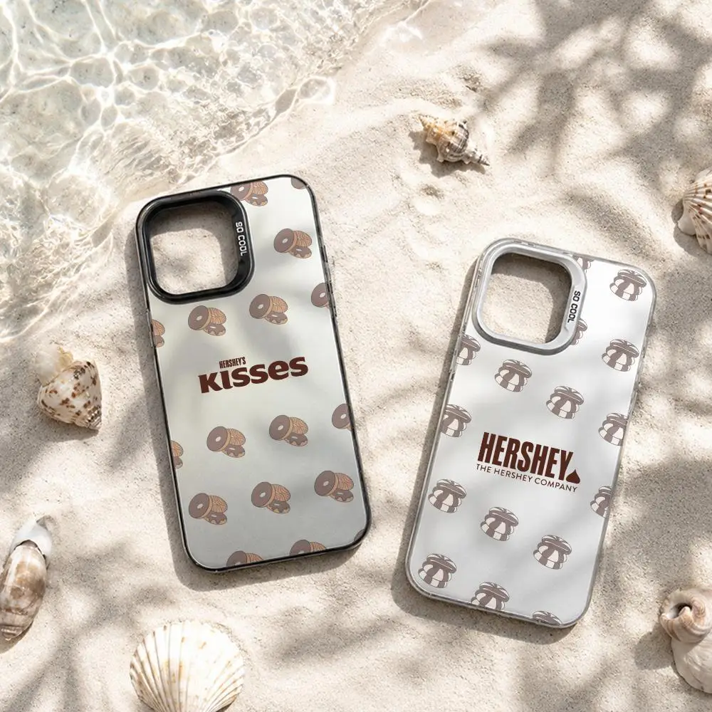 Funda para teléfono Food H-Hershey, resistente a caídas, antideslizante, para iPhone, cubierta protectora mate metálica