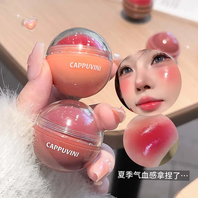 Cappuvini Vitality Juice Blush Ball, three-dimensional brightening, natural ruddy and natural color rendering