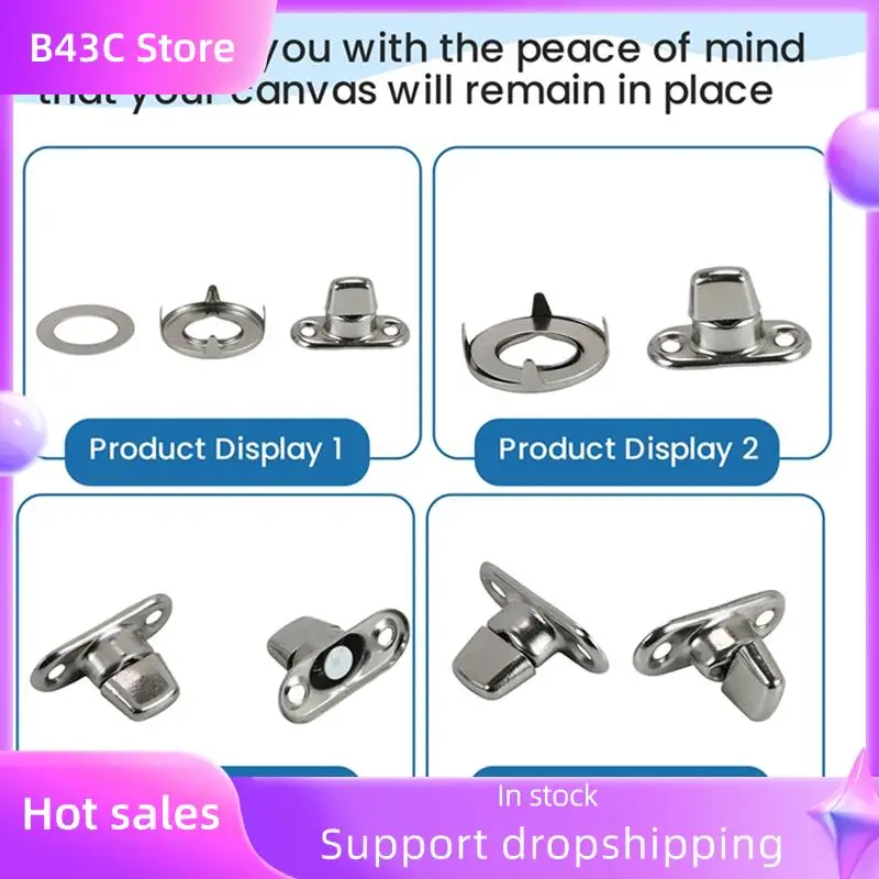 

B14C, 25 комплектов крепежных застежек с поворотным замком морского класса, ушко и шпилька для кнопок поворота, для холщовой застежки, поворотные кнопки