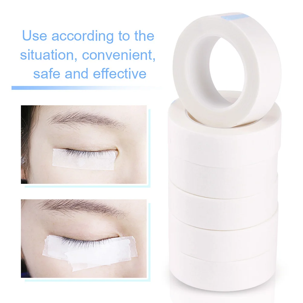 

12 Rolls Eyelash Isolation Tape White Non-Woven Medical Fabric Gentle Secure Adhesion for Eyelash Extension Salon Beauty Makeup