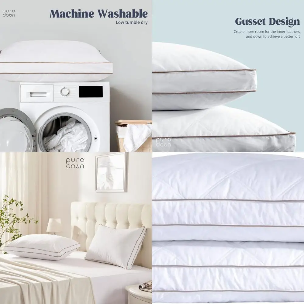 

Роскошные подушки из гусиного пуха — качество отеля, стандартный размер/королевский размер, набор пар