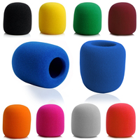 2Pcs Microphone Windscreen Foam Cover Thick Mic Covers Foam Mic Pop Filter for Studio Interview Karaoke D (10 Colors)