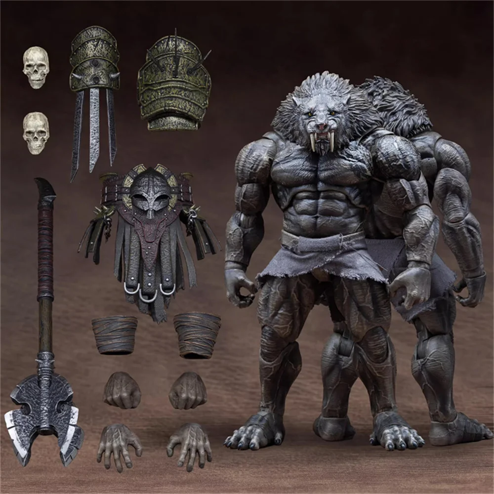 Xesray 1/12 Scale The War of Glory Gladiator Black Saber Toothed Tiger Full Set 9inch Action Figure Collectible Model Toys