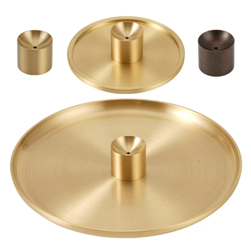 Brass Incenses Burners and Ashes Catchers Set Enhances Your Spiritual Practices