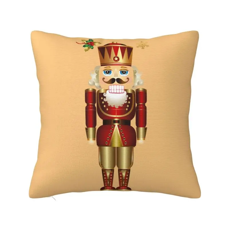 Nutcracker Soldier King Pillow Covers Decorative Cartoon Christmas Nutcrackers Nordic Cushion Cover Car Pillowcase
