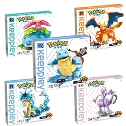 Keeppley Pokemon Building Blocks Charizard Mewtwo Gyarados Peripheral Assembly Fashion Toys Model Decorations Creative Gifts