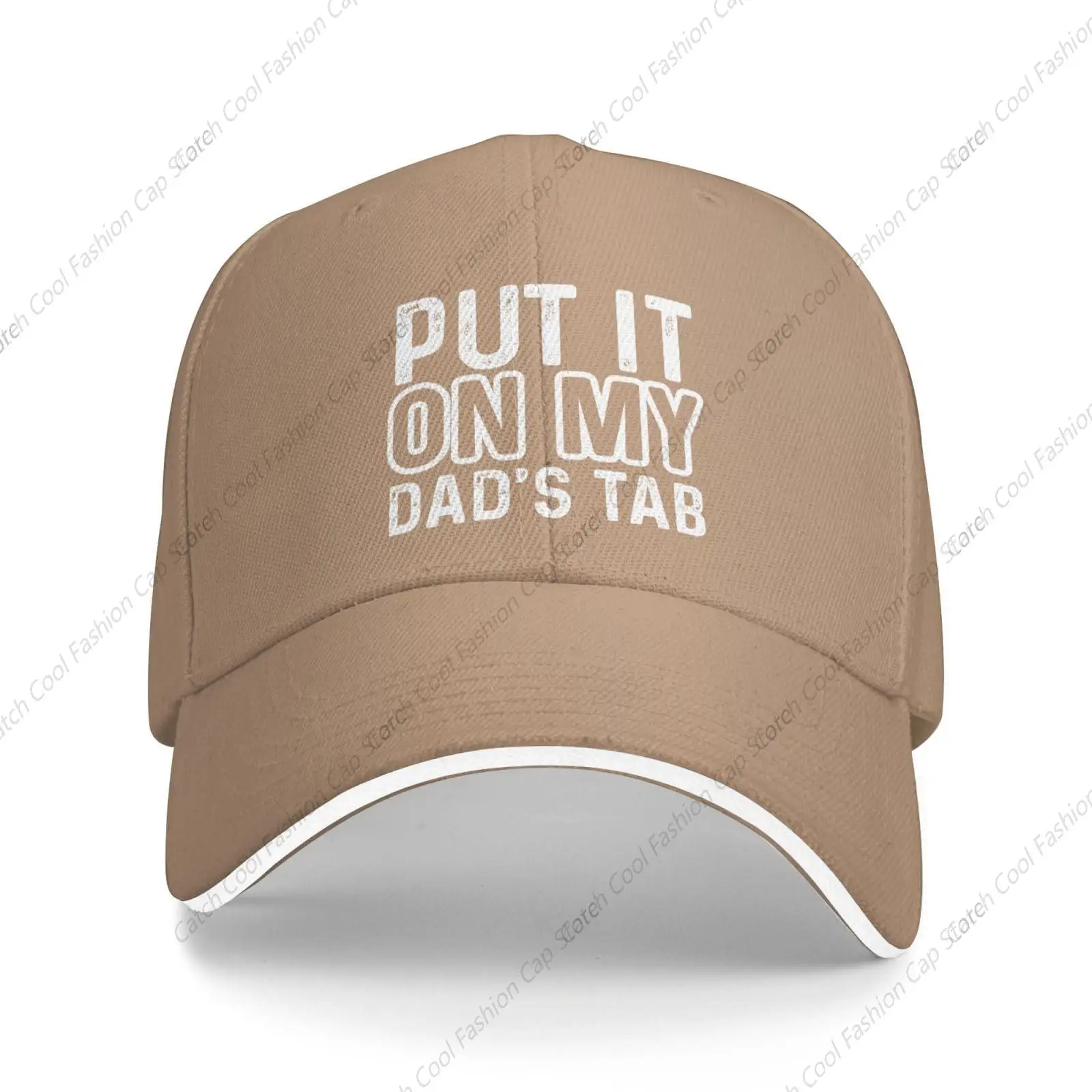 

Put It On My Dad's Tab Baseball Cap Trucker Sandwich Duck Tongue Hat Adjustable Unisex Fashion Sports Outdoor Travel Daily