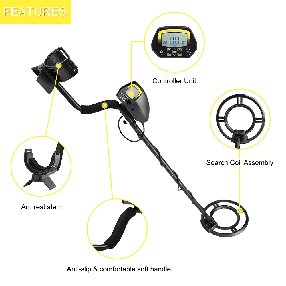 Metal Detector MD4060 localizzatore di metalli sotterraneo professionale dispositivo di caccia al tesoro funzione di puntamento in modalità regolabile