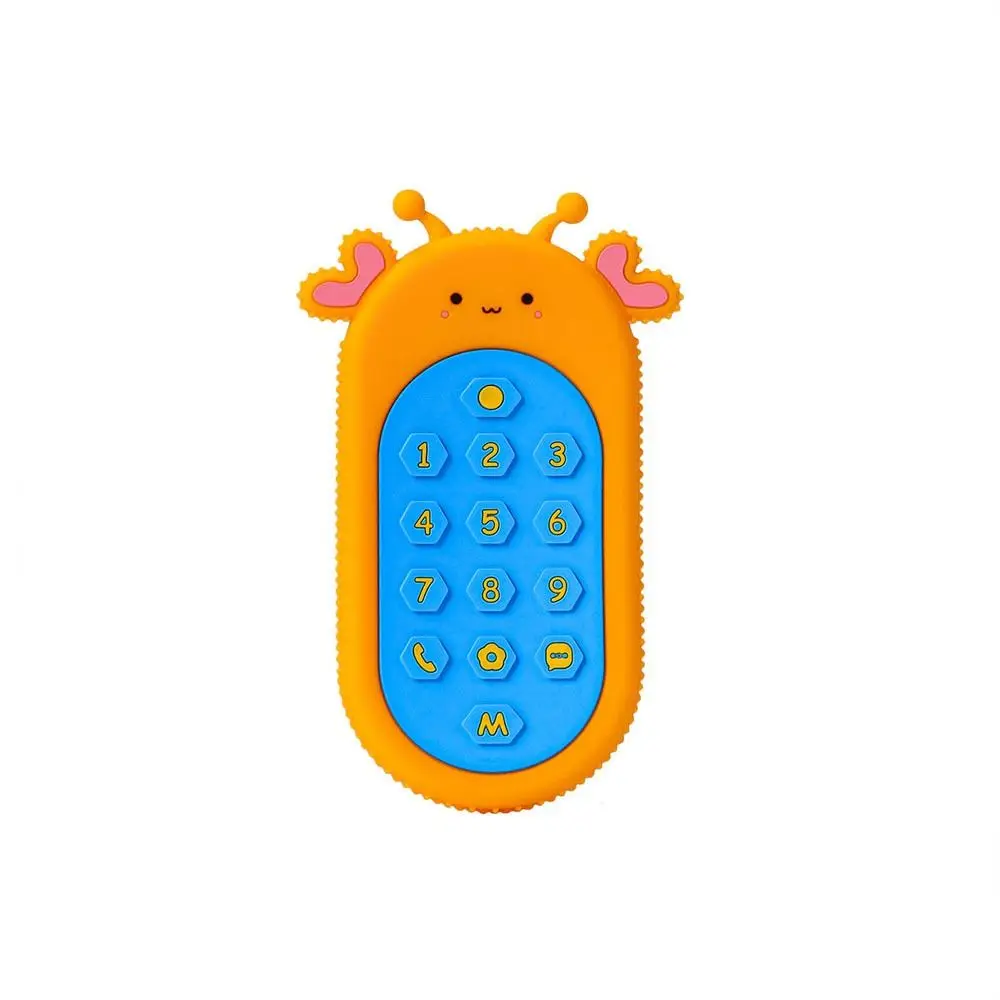 

Silicone Silicone Teether Sensory Educational Washable Remote Control Shape Teether Rodent Gum Pain Relief Teething Toy