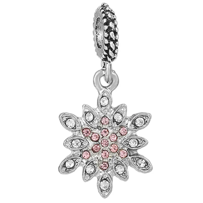 

5PCS/lot Or 10PCS/lot Pink Diamond Studded Charm Beads Bracelet Necklace For Women DIY Jewelry Accessorie Dropshipping Wholesale