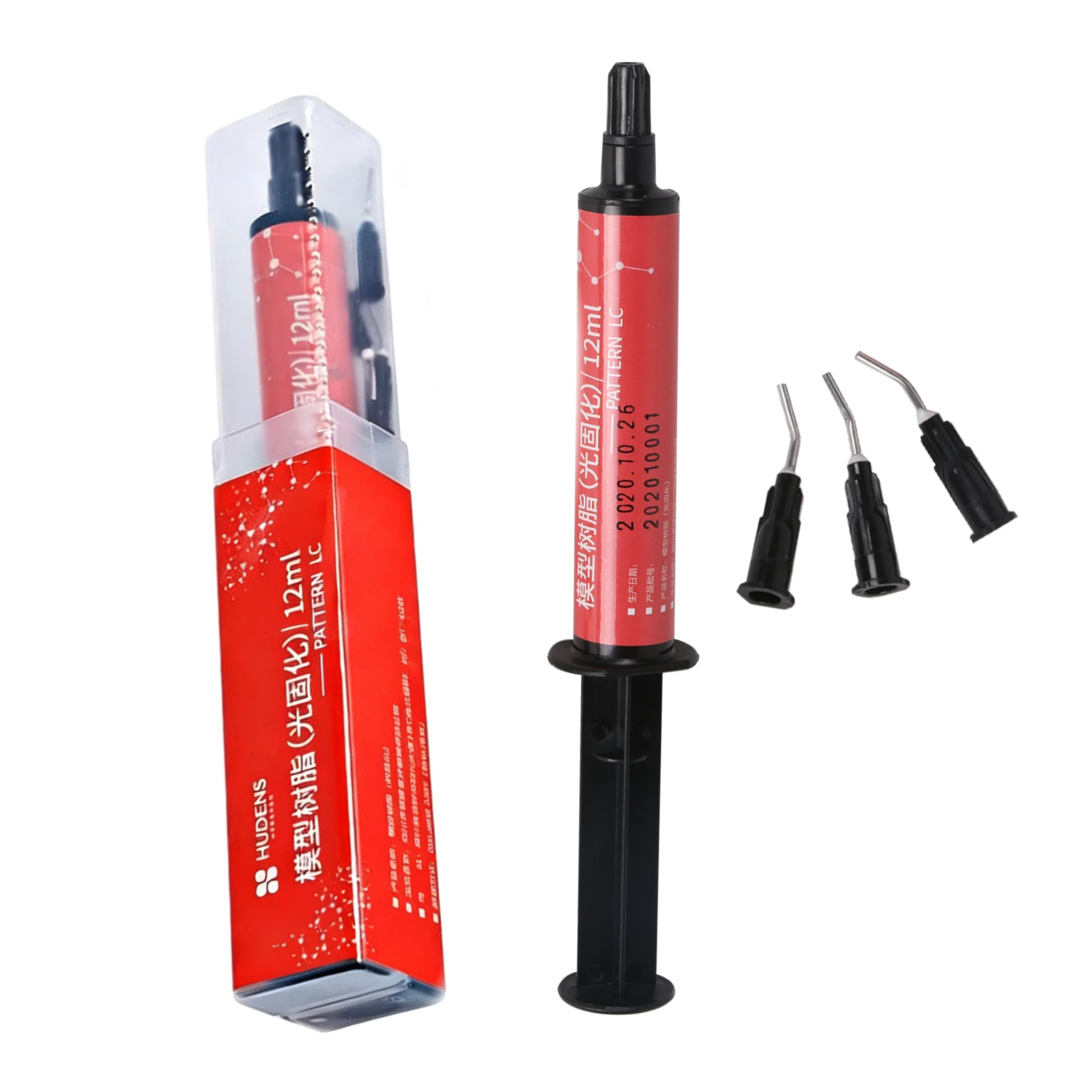 Pattern LC Universal Dental Light‑Cured Modeling Resin 12ml Syringe with Tips for Dental Lab Prosthesis Retainer Jig Fabrication