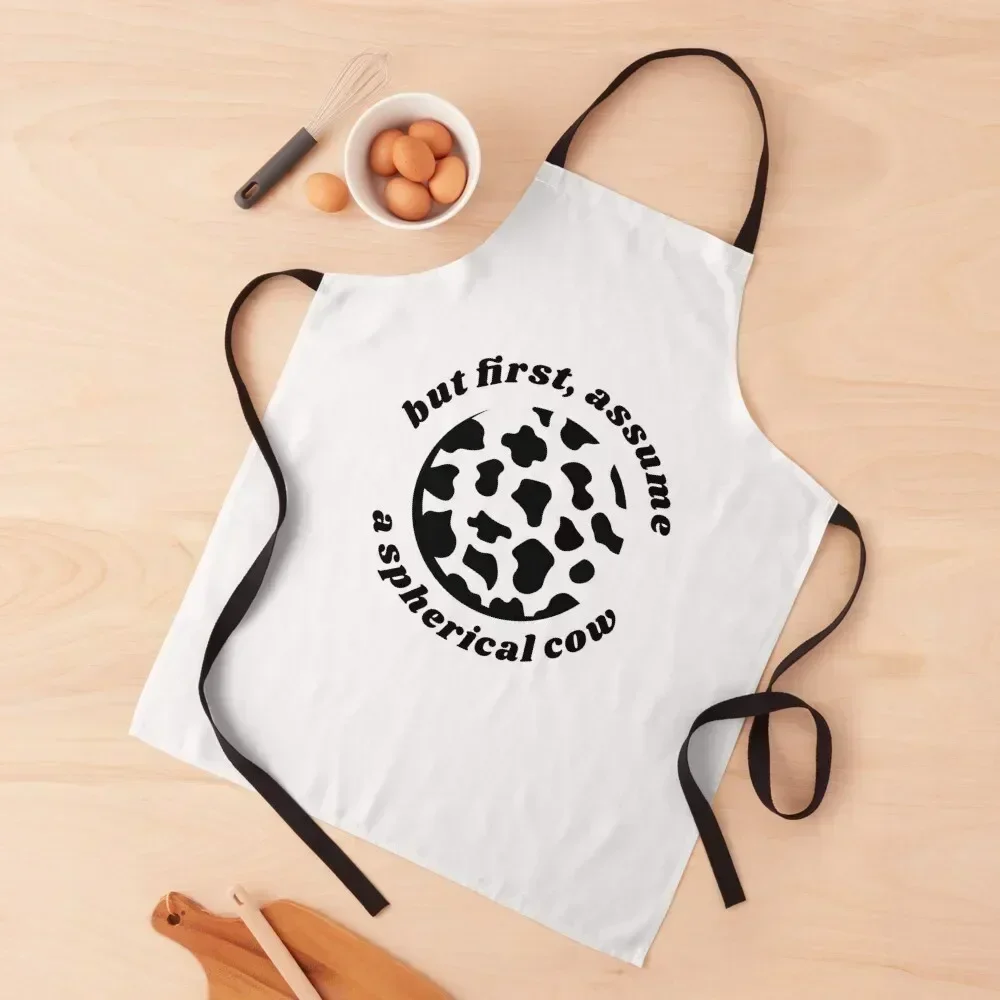 

a spherical cow Apron Kitchen For Men kitchen gadgets bib men's barbecue Apron