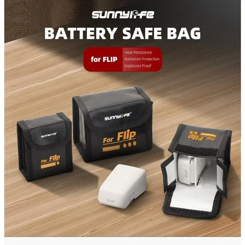 

Battery Storage Bag For DJI Flip Battery Explosion-proof Case Batteries Portable Carrying Bag For DJI Flip Drone Accessories
